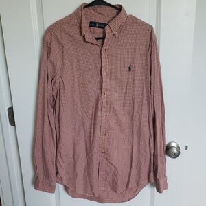 Ralph Lauren Men's Red Plaid Button-Down Shirt